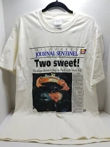 Green Bay Packers Brett Favre Super Bowl XXXII Two Sweet Shirt Large Rare  - Picture 1 of 10