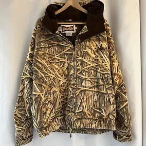 Vtg Gamehide Men’s Hunting Hooded Jacket Mossy Oak Camo Insulated XL Outdoor - Picture 1 of 17