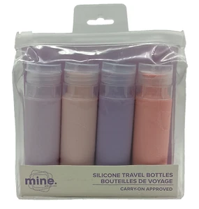 Silicone Travel Bottles Easy Clean BPA Free Carry-on Approved - 4 Pack - New - Picture 1 of 2