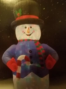 8ft SNOWMAN With Swirling Projector Lights Christmas yard Decor inflatable - Picture 1 of 2