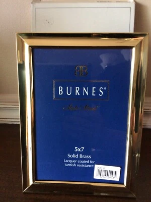 Marco de fotos Burnes of Boston de latón macizo nuevo en caja 5”x7” #261157 Foto 1 de 4