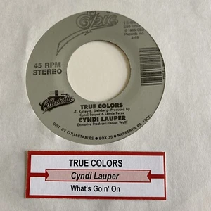 Cyndi Lauper 45 True Colors / What's Going On NEW reissue unplayed - Picture 1 of 3