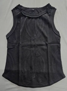 2 pack Women's XL Ribbed Tank Top Black Sleeveless - Picture 1 of 9