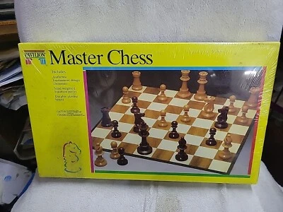 Pavilion Master Chess Set 1992 (Toys R Us) USA Made Full Size Pieces New Sealed - Image 1 of 4