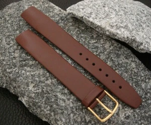 Vintage Hirsch braun Box Kalbsleder 18mm Open-Ended oder Fixed Lug Uhrenarmband - Bild 1 von 2