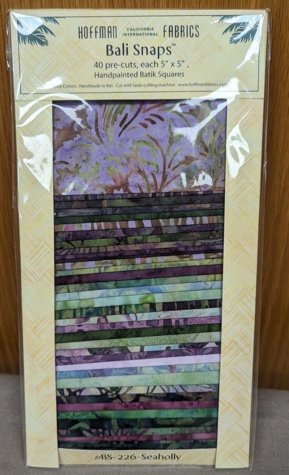 Broches de presión con flecos Bali & Bali de Hoffman Fabrics - 40 precortes, 5"x5" (se venden indl'y) Foto 1 de 1