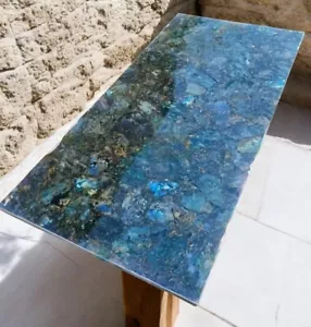 60" x 30" Labradorite Dining Table Top Natural Stones Home Decor - Picture 1 of 8