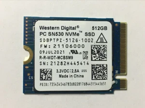 PC SN530 NVMe Gen3 x4 M.2 2230 SSD SDBPTPZ-512G-1002 512GB For surface Laptop SD - Picture 1 of 8