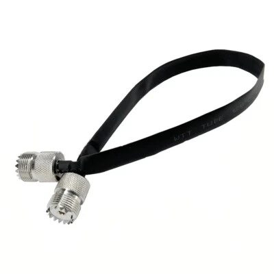 Window/Door Pass Through Flat RF Coaxial Cable SO239 UHF Female 12-Inch 50 Ohms - Image 1 of 4