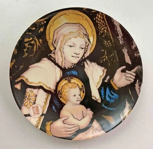 1980 Epiphany Stained Glass Window Madonna & Child Collector Plate w Box & COA - Picture 1 of 5