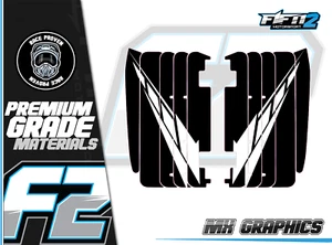 radiator louver louvre decals grill Grille graphics Fit Yamaha YZF 250 2010 13 - Picture 1 of 1