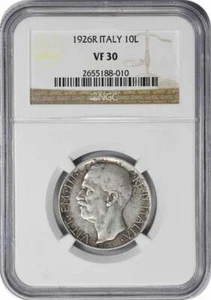 1926R Italy 10 Lira VF30 NGC - Picture 1 of 2