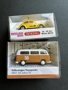 Wiking 1:87 Konvolut, VW T2 „50 Jahre“ u. VW Käfer ÖAMTC, neuwertig - Bild 1 von 5