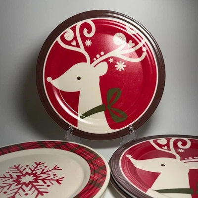 Juego de 5 platos de ensalada Target Holiday 2011 Classic Tidings melamina 8 1/2" Foto 1 de 4