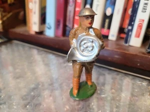 VERY NICE 1930s BARCLAY B79/740 LEAD DIME STORE G.I. SOLDIER W/ FRENCH HORN - Picture 1 of 6