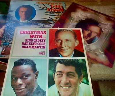 3 CHRISTMAS LPs* ANDY WILLIAMS Eddy Arnold NAT KING COLE Bing Crosby DEAN MARTIN - Image 1 of 4
