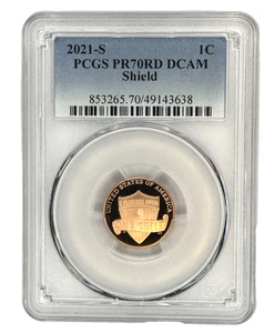 2021 S 1C Lincoln Cent PCGS PR70DCAM RARE - POP is 238 COINS. - Picture 1 of 2