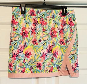 Stella Parker Golf Collection Women’s Split Skort Peach Multi Floral Size Medium - Picture 1 of 9
