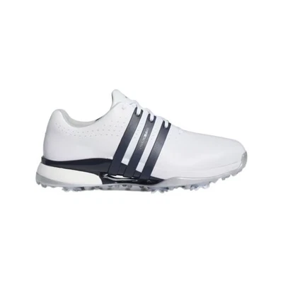 Zapatos de golf Adidas Tour360 24 Boost para hombre - IF0249 - blancos/azul marino/plateados - 9,5 de ancho Foto 1 de 4