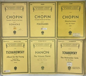 Lot of 6 Schirmer's Library of Musical Classics Soft Cover Books Sheet Music - Picture 1 of 20