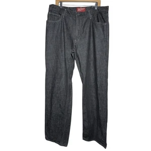 Arizona Jeans Pants Loose Baggy Straight Mens 38x34 Black Casual Relaxed - Picture 1 of 6