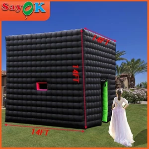 Aufblasbares Würfel-Hochzeitszelt Quadratischer Gazebo Veranstaltungsraum Großes - Picture 1 of 7