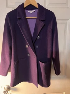 Chico's lila Wollmischung Blazer Jacke Gr. 2 - Bild 1 von 3