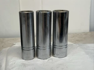Williams 3pc 1/2 Drive 6pt Deep Sockets - 11/16, 3/4, 13/16in., USA - Picture 1 of 7
