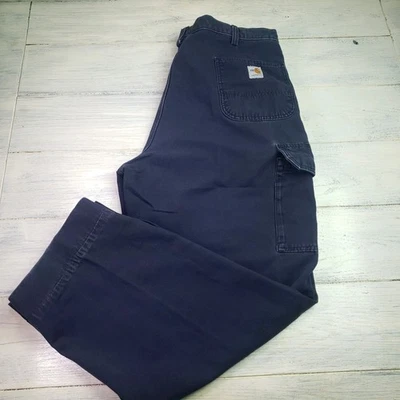 Carhartt Mens Pants Sz 42x32 FR Cat 2 Dungaree FRB240 Cargo Fire Resistant Navy - Image 1 of 4