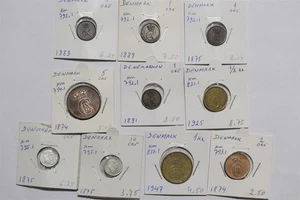 🧭 🇩🇰 DÄNEMARK 1/2/5/10 ERZ MÜNZSAMMLUNG B88 #21 CG10 - Bild 1 von 6