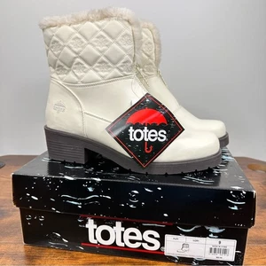 Neu Totes wasserdichte Winterstiefel Kunstfell gefüttert Ivory Gr. 9 - Bild 1 von 12
