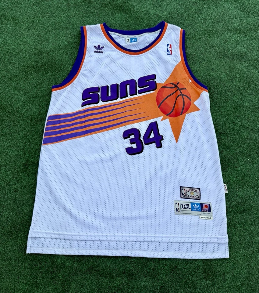 Camiseta Charles Barkley Phoenix Suns – Adidas Hardwood Classics – Branca #34 3XL - Imagem 1 de 4