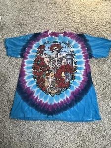 Camiseta De Colección 1995 Grateful Dead 30 Años Azul Líquido Tie-Dye Para Hombres Talla XL - Imagen 1 de 7