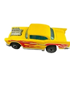 VTG 1976 Hot Wheels 57 Chevy Yellow w/ Red Flames - Picture 1 of 6