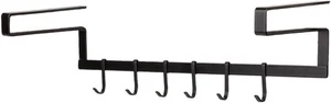 Wenko Küchenreling mit 6 Haken, Wandmontage, schwarz, 40 cm – 420028_B - Bild 1 von 1