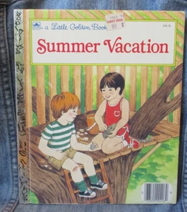 Vintage 1986 SUMMER VACATION HARDCOVER BOOK Little Golden Book SYL1 - Imagen 1 de 3
