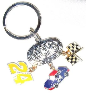 SCHLÜSSELANHÄNGER Bunt Emaille Keychain NASCAR AUTO RACING - Bild 1 von 1