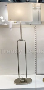 Ikea UPPVIND Floor Lamp Modern, Nickel Plated/White 59" - New - Picture 1 of 10