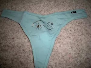 VICTORIAS SECRET THONG LIGHT GREEN LARGE NEW - Picture 1 of 3