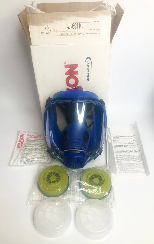 NEW Willson Safety Gas Mask  8100-LSA8 With T08/P95 DALLOZ SAFETY - Image 1 of 4