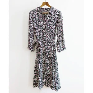Hobbs London Leopard Print Midi Dress UK 16 | Belted Viscose Lined New - Picture 1 of 7