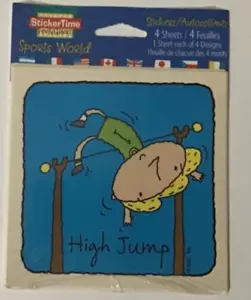Vintage American Greetings Sports World große Aufkleber High Jump Track - Bild 1 von 2