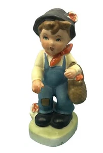 Vintage Japan Hummel Type Boy Figurine Fun - Picture 1 of 10