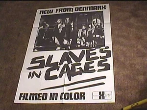 SLAVES IN CAGES ORIG MOVIE POSTER VINTAGE SEXPLOITATION  - Picture 1 of 1