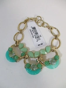 Lee by Lee Angel 'Soleil' Link Bracelet NWT $48 Green - Picture 1 of 6