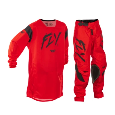 Fly Racing Youth Kinetic Stoke Gear Set Red/Black Youth Large / 26 Foto 1 de 4