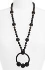 Kate Spade New York "The bead goes on" necklace pendant seed bead balls black 