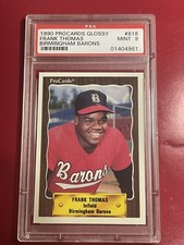 1990 Frank Thomas pre-Rookie card RC Birmingham Barons PSA 9 Mint White Sox