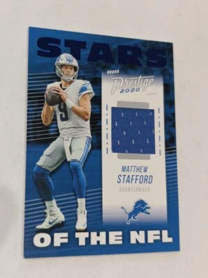 2020 Prestige Stars of the NFL Xtra Points Blue Matthew Stafford SN-MS Lions Ram - Image 1 of 4