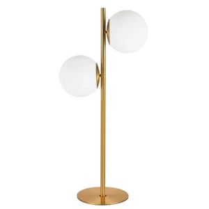 Dainolite Folgar 2 Light Incand Table Lamp, Brass/White Glass - FOL-222T-AGB - Picture 1 of 1